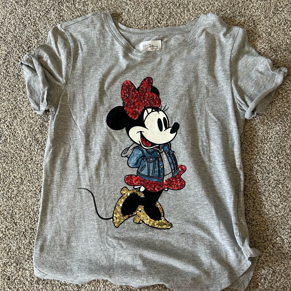 GAP Gray Minnie Mouse Kids T-Shirt
